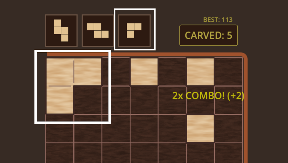 Carve shapes and earn moves back